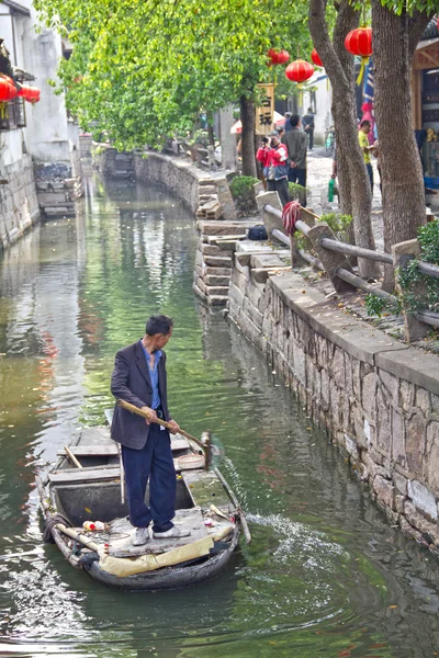 Kanal im Dorf Suzhou — Stockfoto