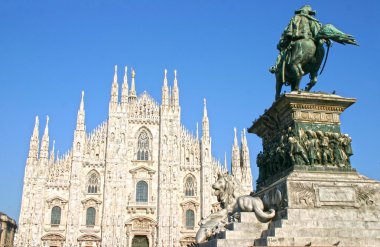 The famous Duomo in Milan, Italy clipart