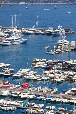 Yachts in Monaco harbor clipart