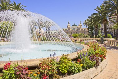 Fountain in Monte Carlo, Monaco clipart