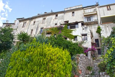 Buildings in Saint-Paul de Vence, Southern France clipart