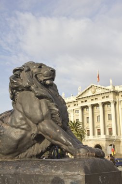 Columbus Monument in Barcelona clipart