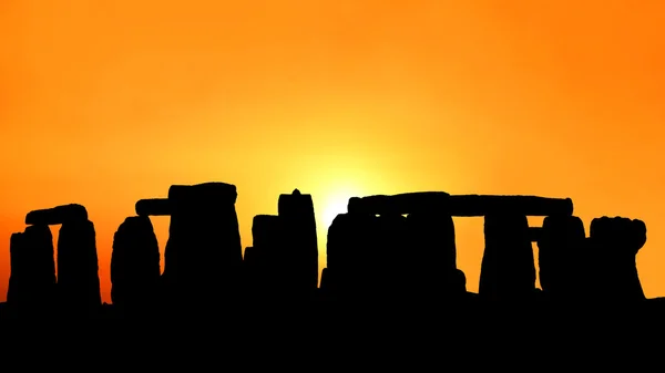 Pôr do sol no Stonehenge — Fotografia de Stock