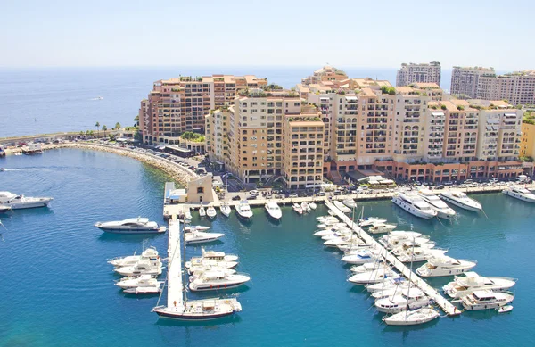 Monaco kikötőjének légi kilátása — Stock Fotó