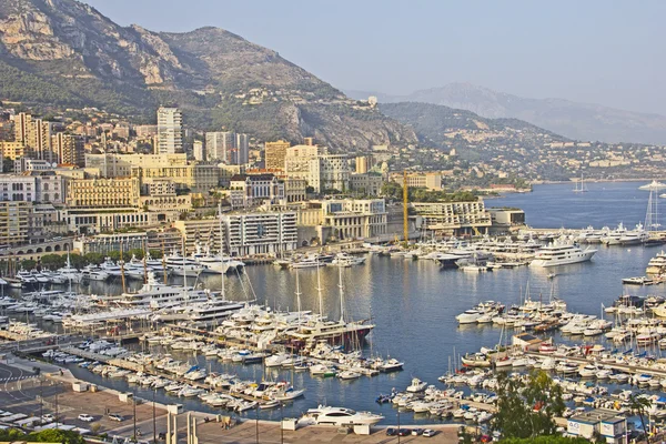 Panorámás kilátás nyílik a Monaco — Stock Fotó