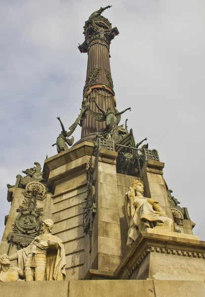 Monument van christopher columbus in barcelona — Stockfoto