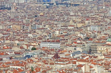 Aerial view of Marseilles, France clipart