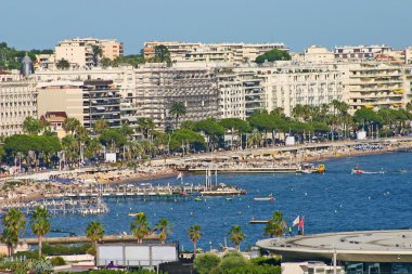 Fransa 'nın güneyindeki Cannes manzarası