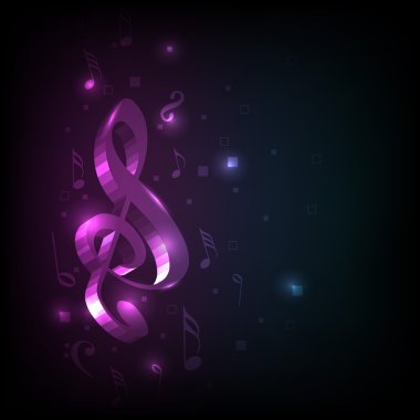 Ornament from notes music background. clipart