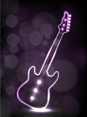 soyut neon gitar.