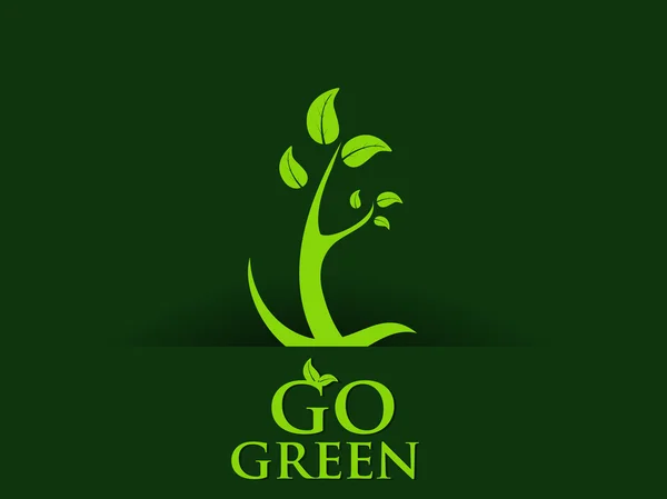 Abstract go groen concept achtergrond, vector illustratie — Stockvector