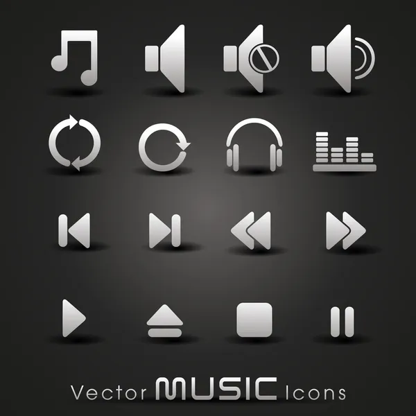 stock vector Vector grey music icons,for more music products please visit Our