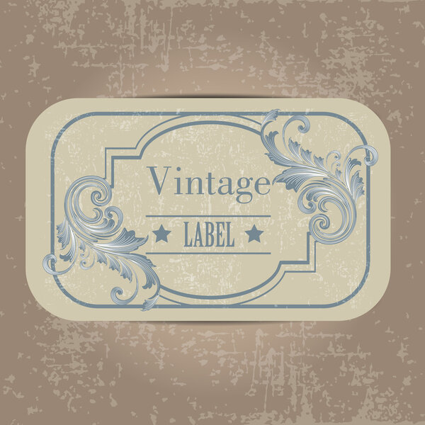 Retro vintage grunge label - EPS vector illustration.