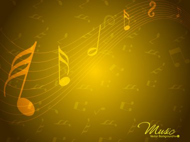 Musical wave vector background. clipart