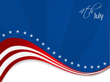 Vector illustration of American flag background. clipart