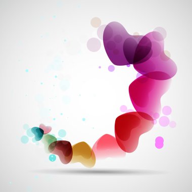Abstract background with colorful hearts and love vector illustr clipart