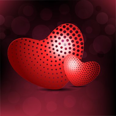 Vector illustration a couple heart on abstract background eps10. clipart