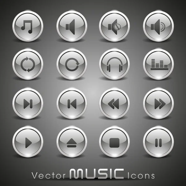 Iconos de música vectorial, para más productos musicales por favor visite nuestro puerto — Vector de stock