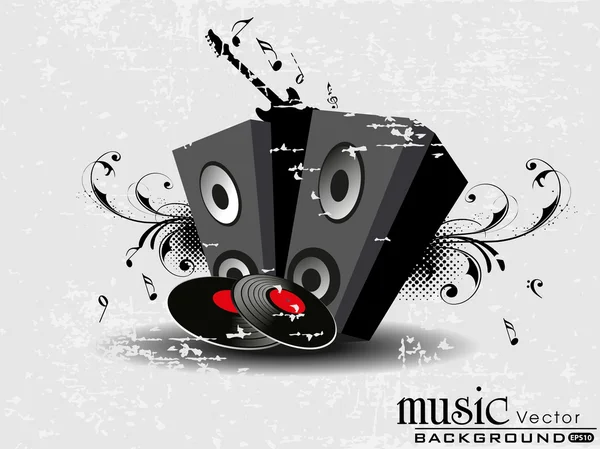 Retro old style card with musical ornaments. vector. — Stock Vector