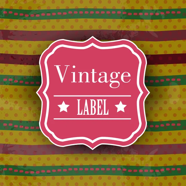 Retro Vintage Grunge Label - eps Vektor Illustration. — Stockvektor