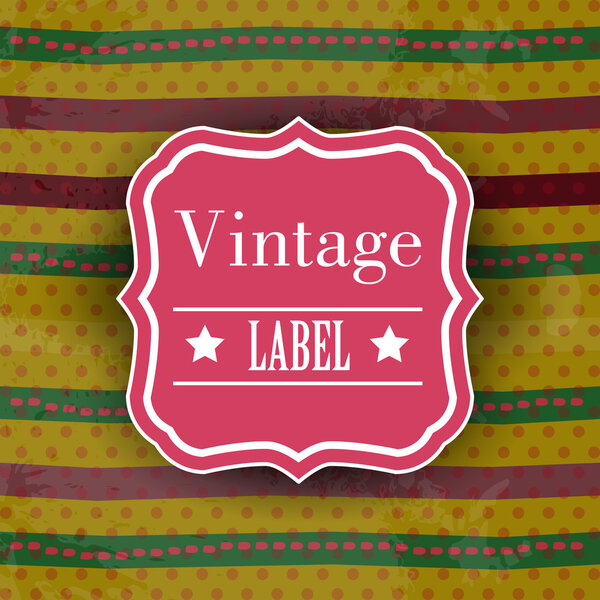 Retro vintage grunge label - EPS vector illustration.