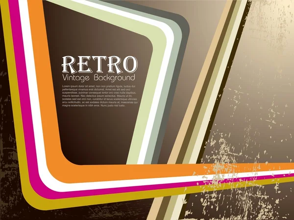 Colorful Waves having on Retro Background. Vector. — Stock Vector
