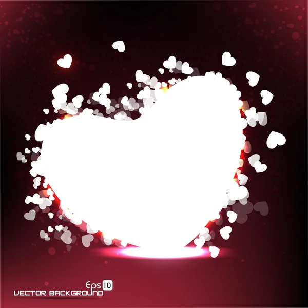 Vector illustration a heart on abstract background eps10. — Stock Vector