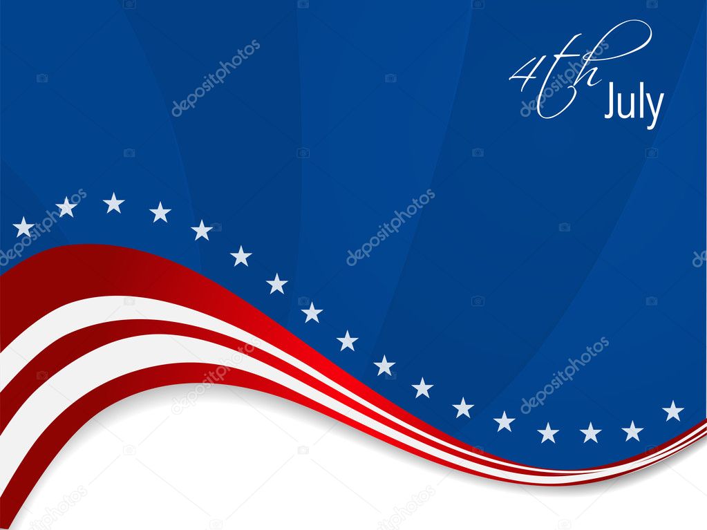 Vector illustration of American flag background.