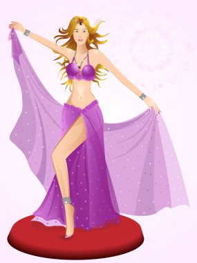 Beautiful Arabic belly dancer clipart