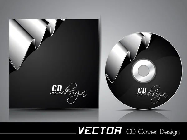Stříbrná stuha obal cd, za další vizitka tohoto typu prosby — Stockový vektor