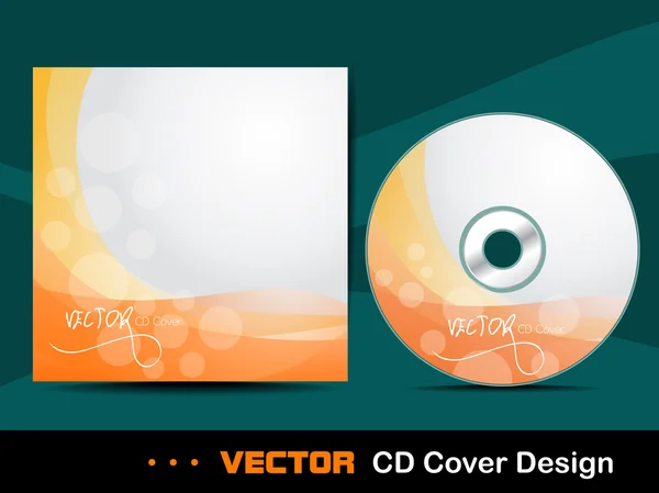 Orange abstract CD cover. — Stock Vector