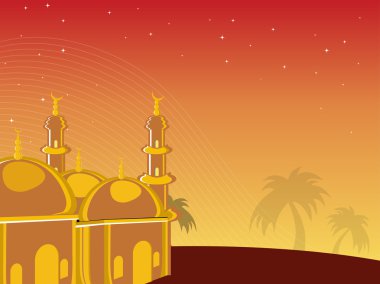Vector illustration of abstract ramadan,eid background clipart