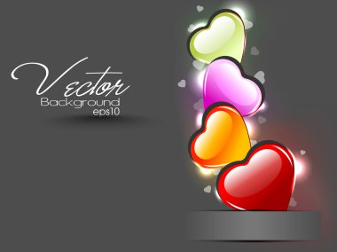 Isolated creative Heart shape element with florel having on beau clipart