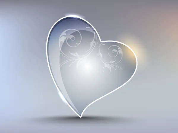 Isolé élément créatif en forme de coeur avec corps flottant ayant sur beau — Image vectorielle