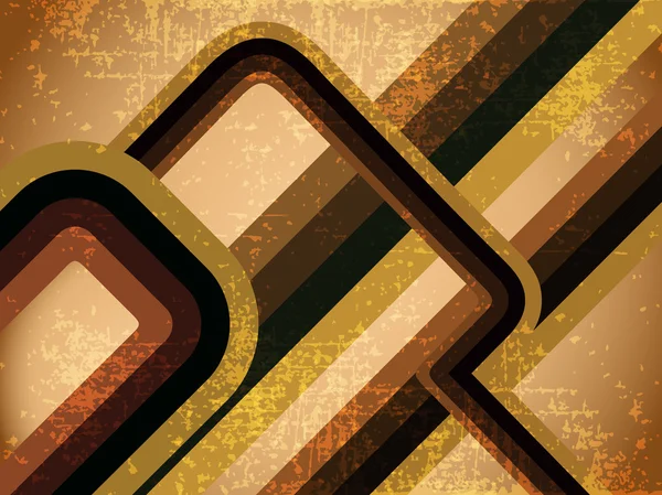 Grungy retro-bakgrund med färgglada våg illustration. eps10 v — Stock vektor