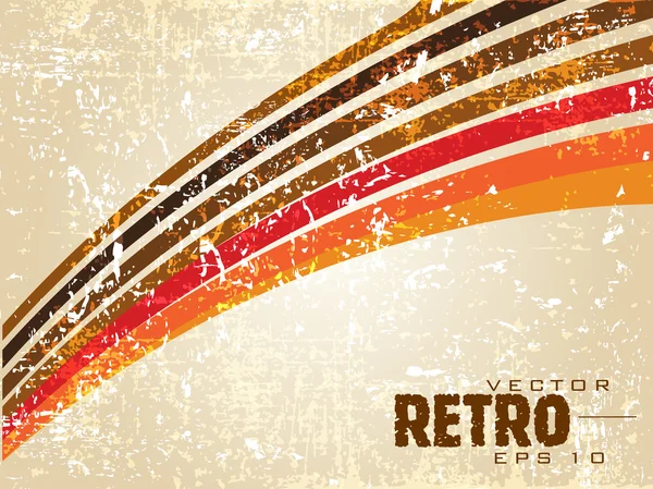 Grungy Retro-fondo con ilustración de onda de colores. EPS10 v — Vector de stock