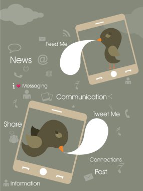 Social Network - vector illustration clipart