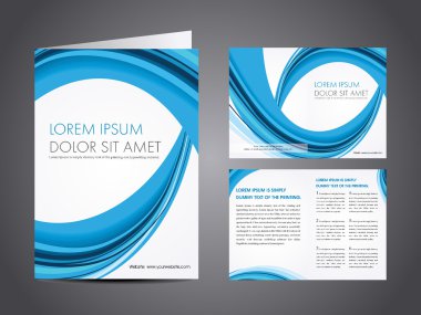 Professional business catalog template or corporate brochure des clipart