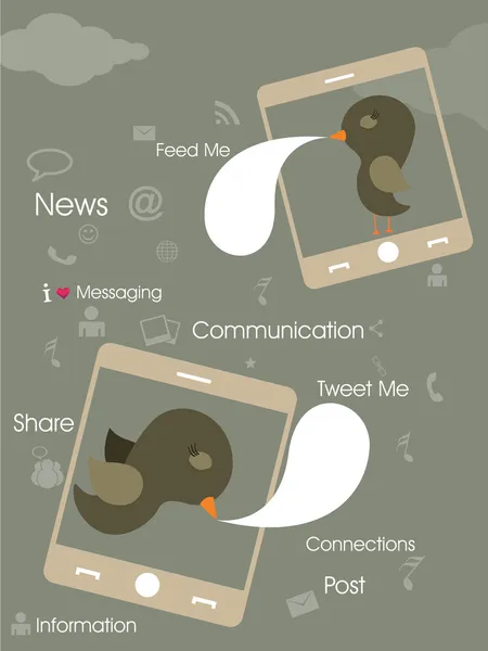 Sociala nätverk - vektor illustration — Stock vektor