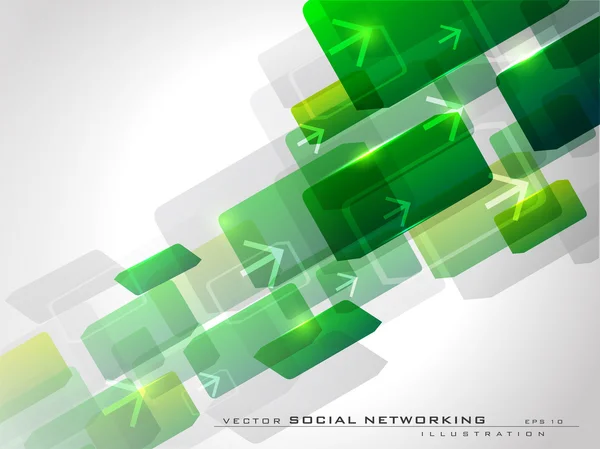 Contexte abstrait du réseau vert — Image vectorielle