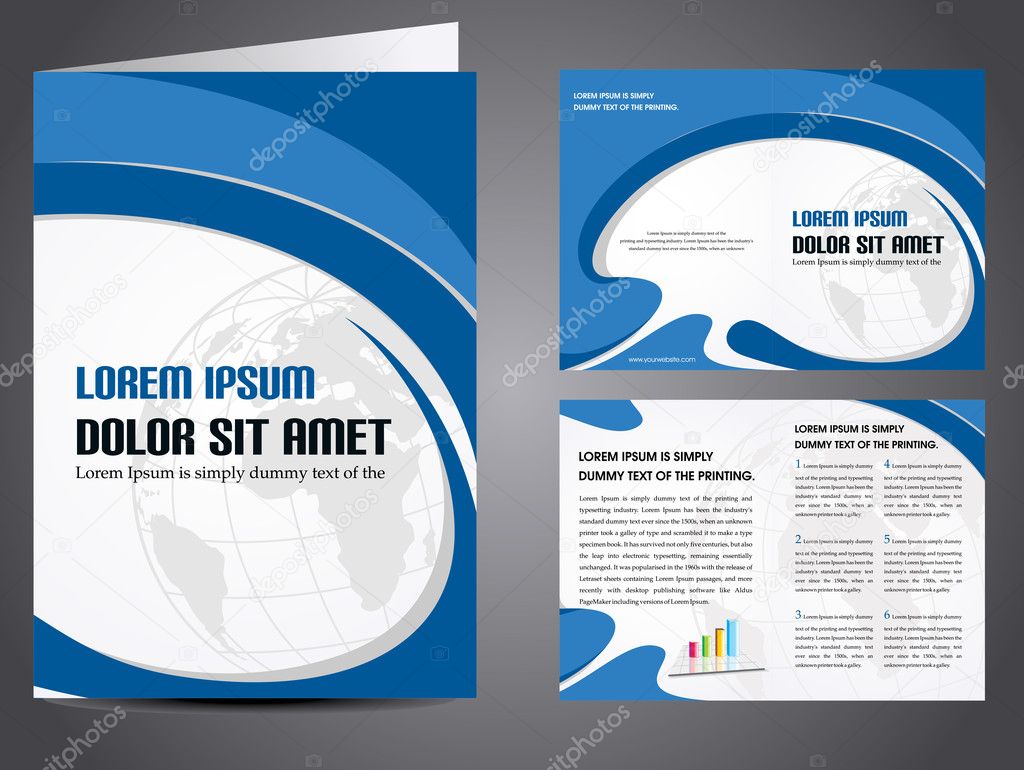 Professional business catalog template or corporate brochure des