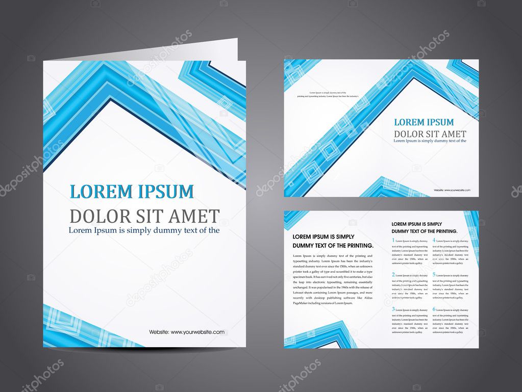 Professional business catalog template or corporate brochure des