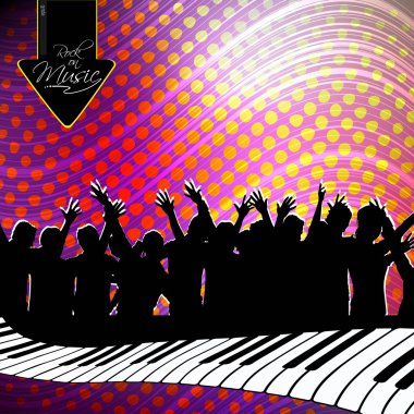 Beautiful abstract background with disco silhouette. vector clipart