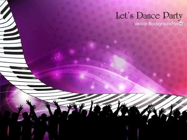 Fond abstrait de danse fête événement avoir du plaisir. vue — Image vectorielle