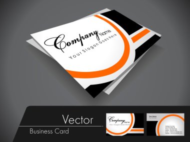 Black and orange vector business card,For more bsiness card of t clipart