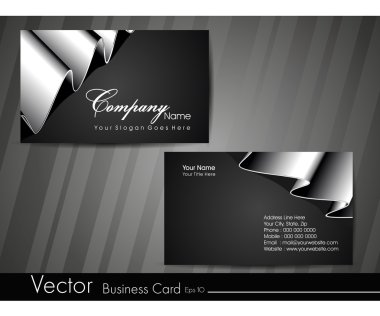 Business card template or visiting card set. EPS 10. Vector illu clipart