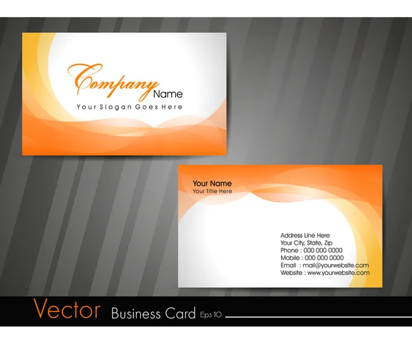 Business card template or visiting card set. EPS 10. Vector illu — Stock Vector