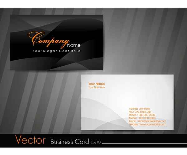 Business card template or visiting card set. EPS 10. Vector illu — Stock Vector