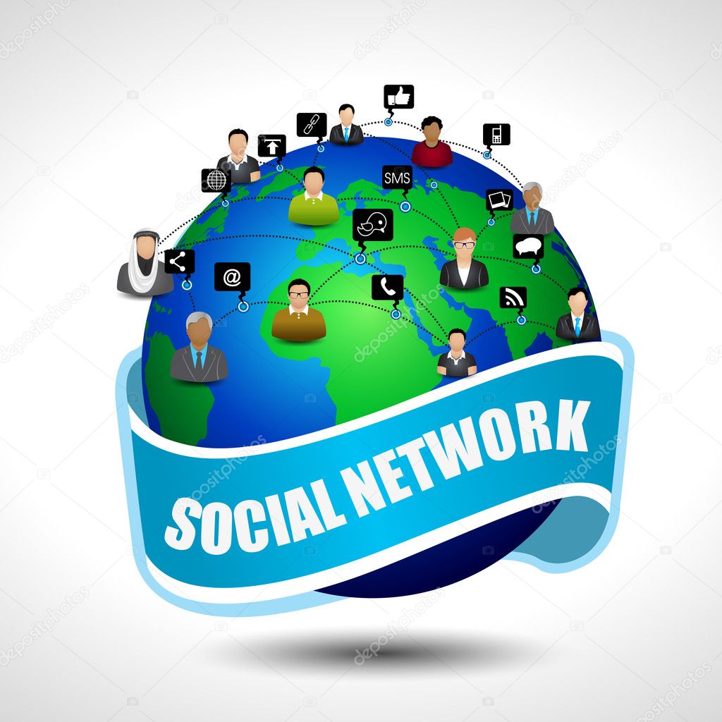 Social media network connection. EPS10, vector illustration.