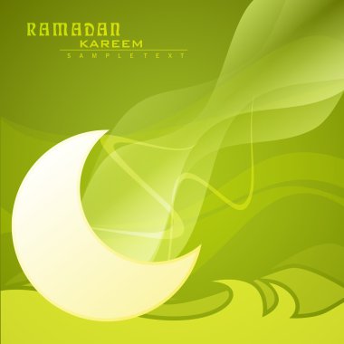 Vector green Ramdan Kareem background clipart